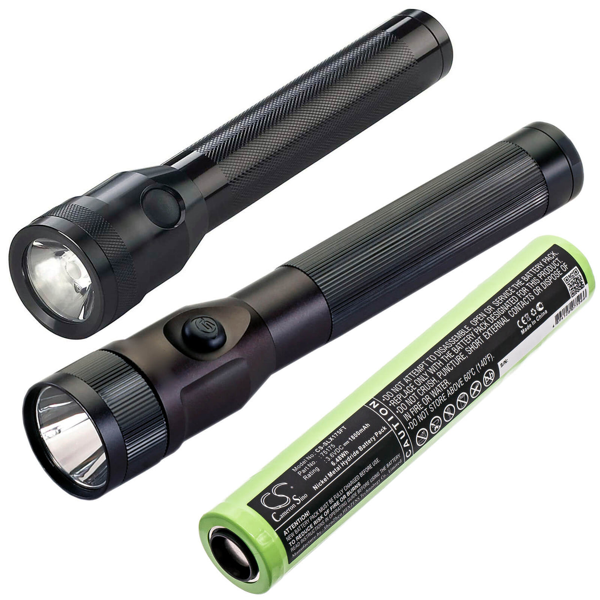 3.6V, Ni-MH, 1800mAh, Flashlight battery fits Peli, Streamlight, 75175, 75175, 75300, 6.48Wh Flashlight Cameron Sino Technology Limited