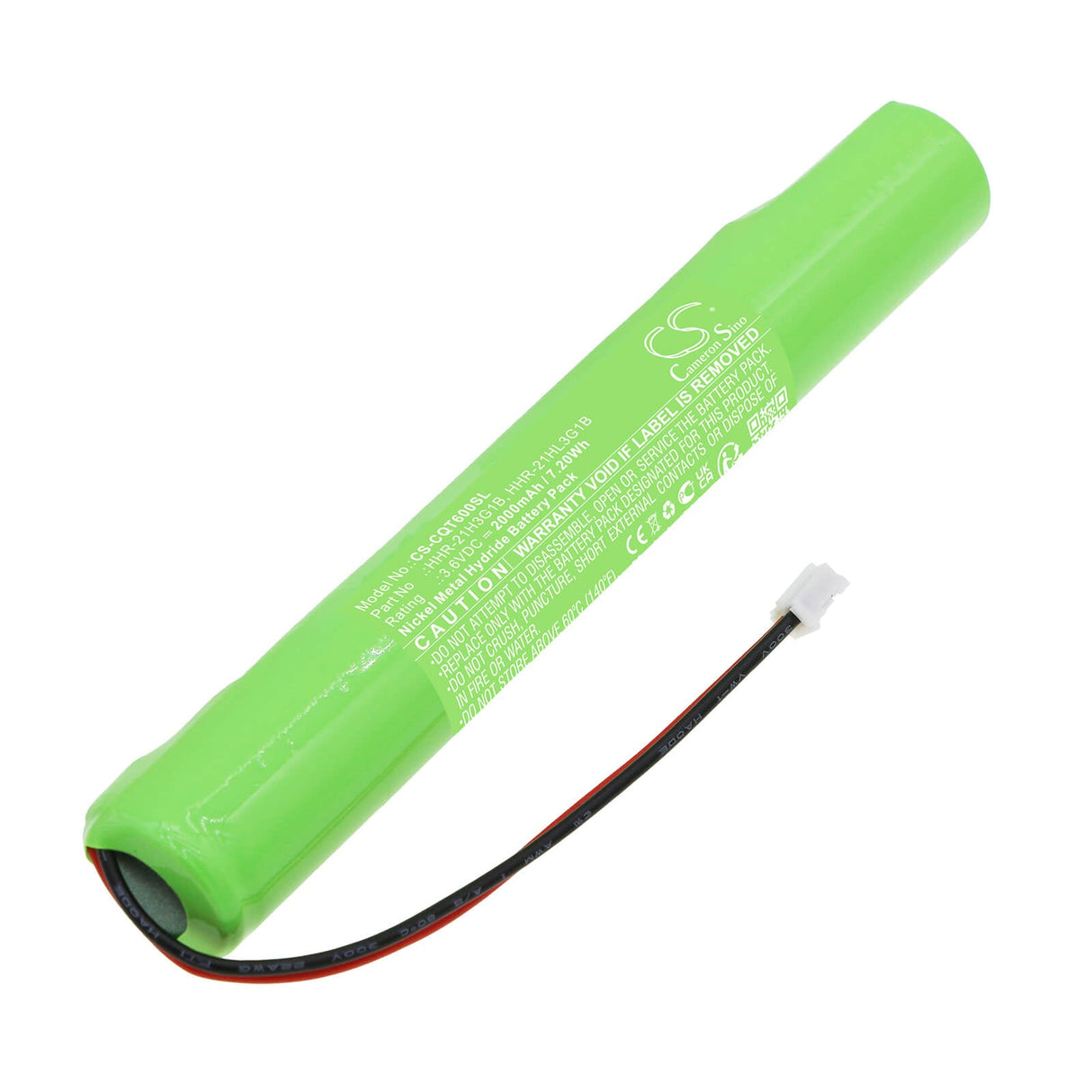 3.6V, Ni-MH, 2000mAh, Batterie de terminal de paiement compatible avec Casio, Hhr-21h3g1b, Qt-6000, Qt-6100, 7.20Wh Terminal de paiement Cameron Sino Technology Limited