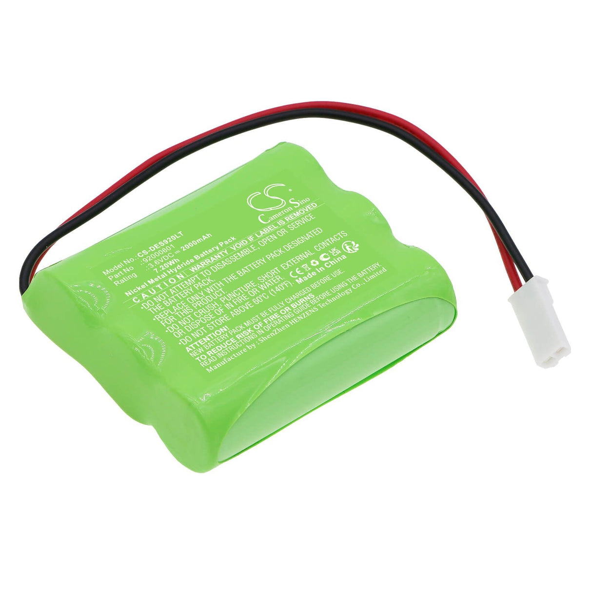 3.6V, Ni-MH, 2000mAh, Solar Battery battery fits Dee, 92000601, Solar, 7.2Wh Solar Battery Cameron Sino Technology Limited