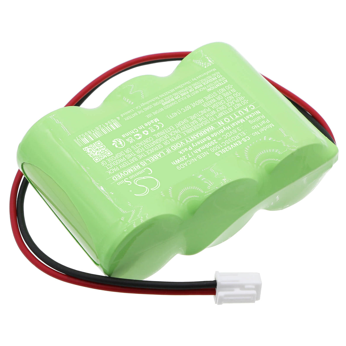3,6V, Ni-MH, 2000mAh, batterie d'éclairage d'urgence convient à Elro, Elrd3sc1500, Nv52, 7,20Wh Éclairage d'urgence Cameron Sino Technology Limited