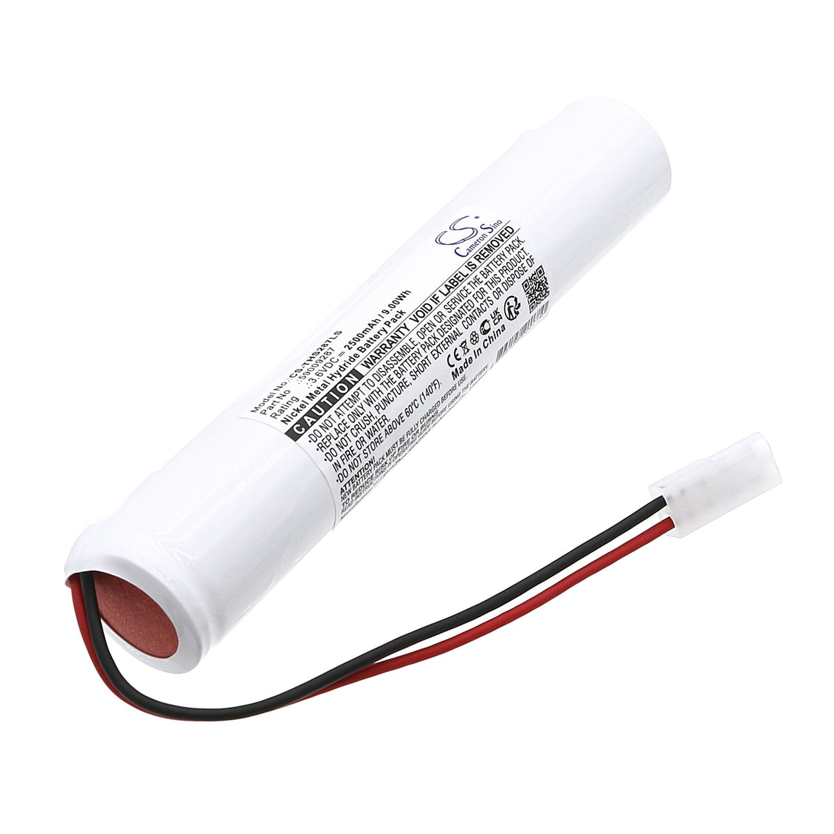 3,6V, Ni-MH, 2500mAh, batterie d'éclairage de secours compatible avec Thorn Voyager, 59009287, Solid E3d, 9,00Wh Éclairage de secours Cameron Sino Technology Limited