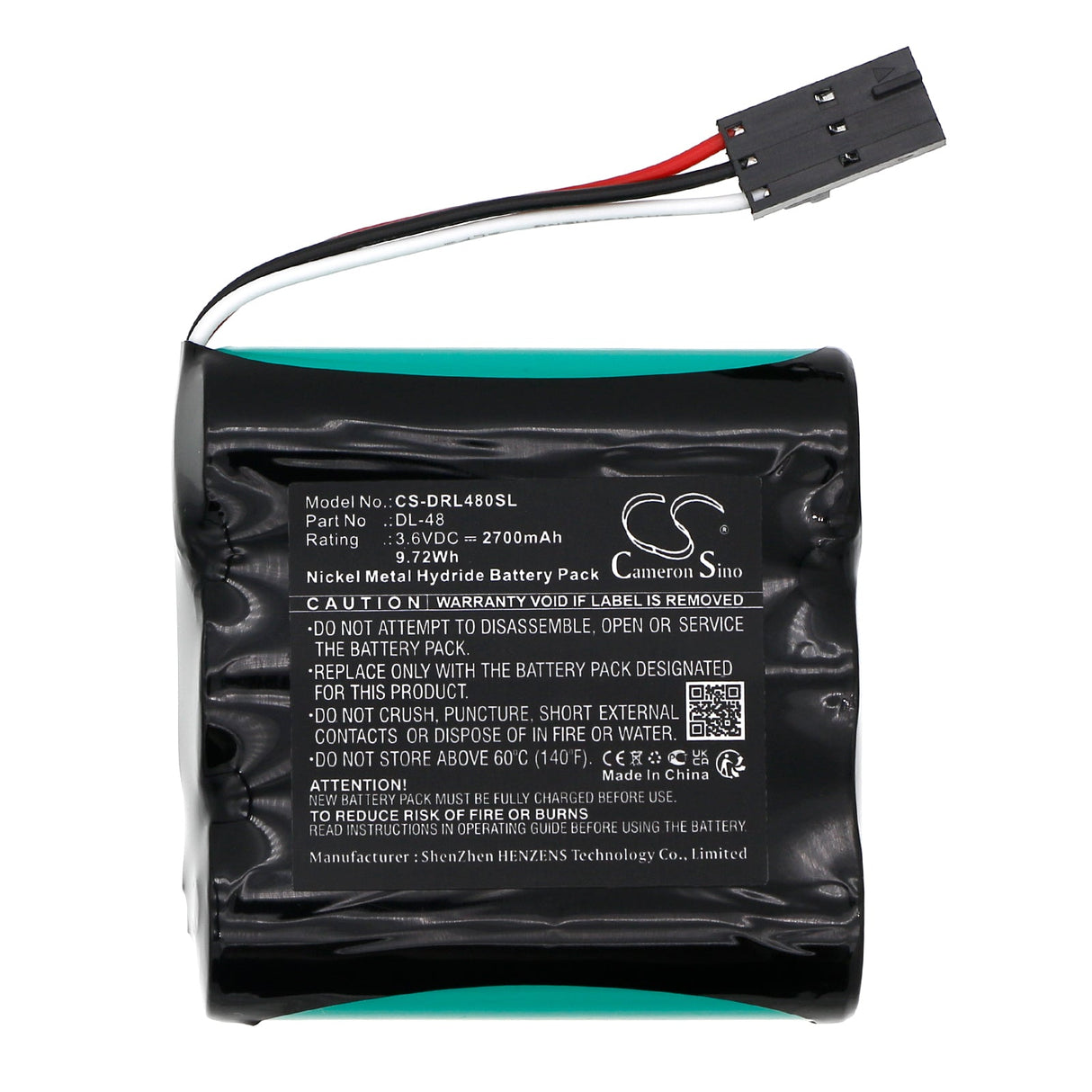 3,6V, Ni-MH, 2700mAh, batterie de serrure de porte compatible avec Saflock, A28980, 9,72Wh serrure de porte Cameron Sino Technology Limited