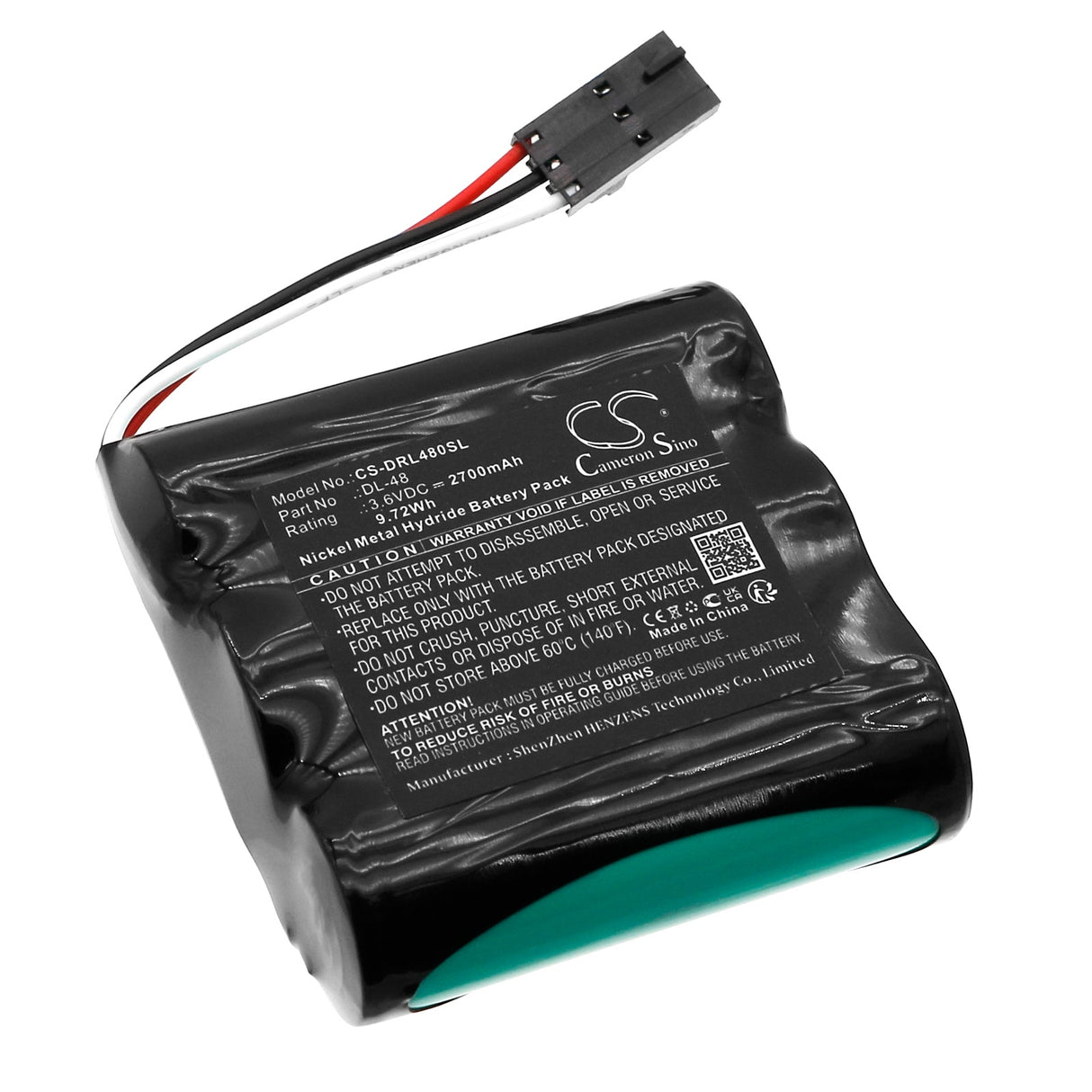 3,6V, Ni-MH, 2700mAh, batterie de serrure de porte compatible avec Saflock, A28980, 9,72Wh serrure de porte Cameron Sino Technology Limited