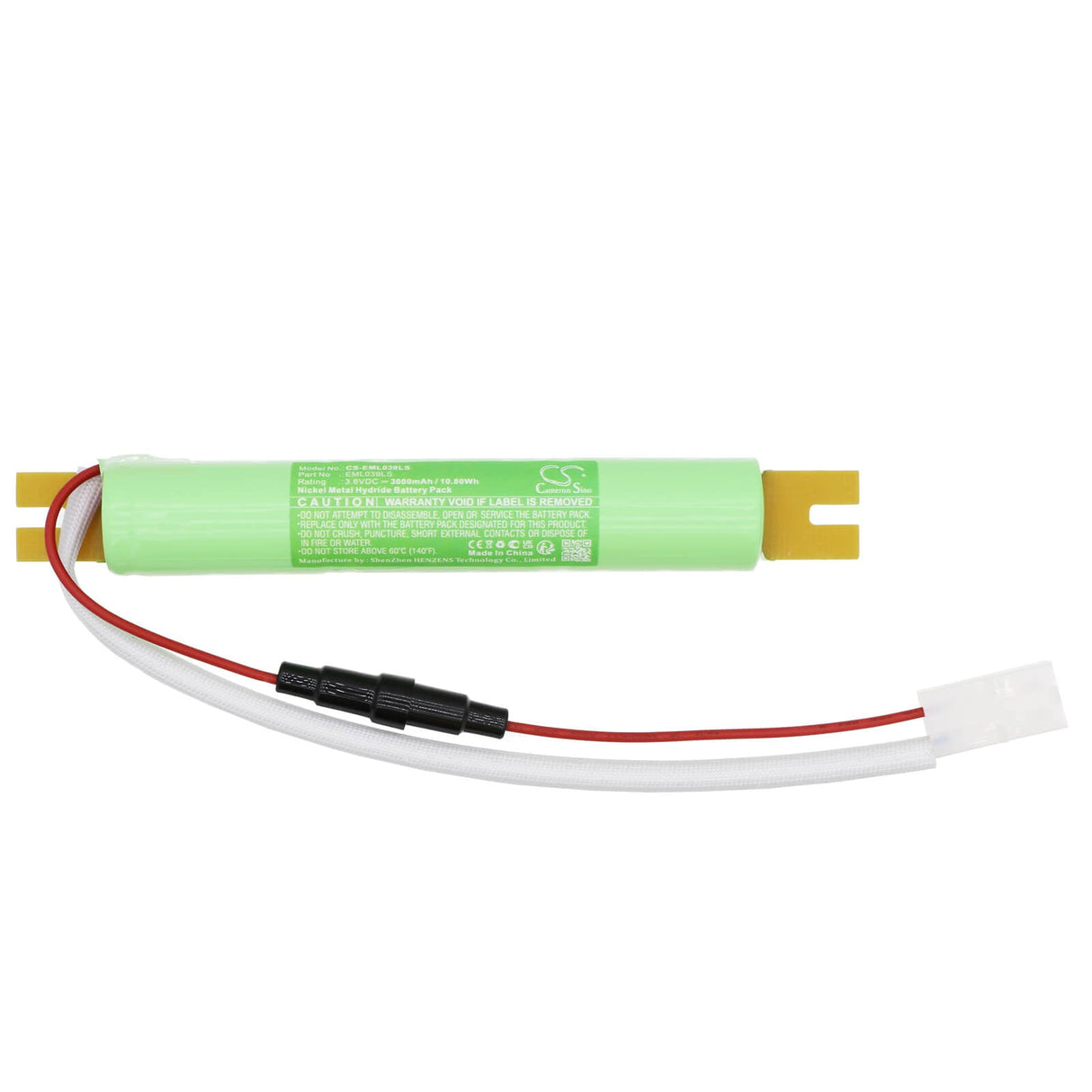3,6V, Ni-MH, 3000mAh, batterie d'éclairage de secours convient à Cameron Sino Technologies, CS-EML039LS, 10,80Wh Éclairage de secours Cameron Sino Technology Limited