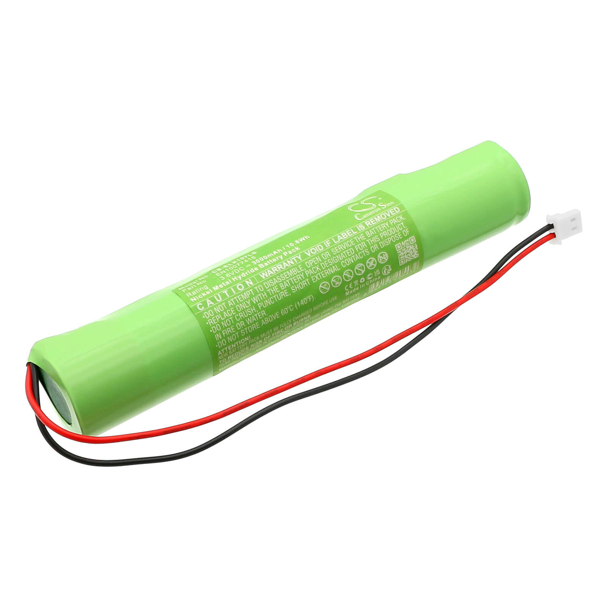 3,6V, Ni-MH, 3000mAh, Batterie d'éclairage de secours compatible avec Esylux, En10077418, Elx Led, 10,8Wh Éclairage de secours Cameron Sino Technology Limited
