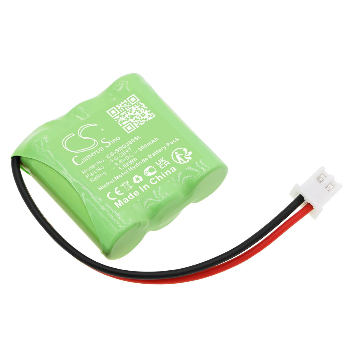 3,6v, Ni-mh, 300mah, Équipement, Enquête, Batterie de test compatible avec Shimpo, Fg-3000, 1,08wh Équipement, Enquête, Test Cameron Sino Technology Limited