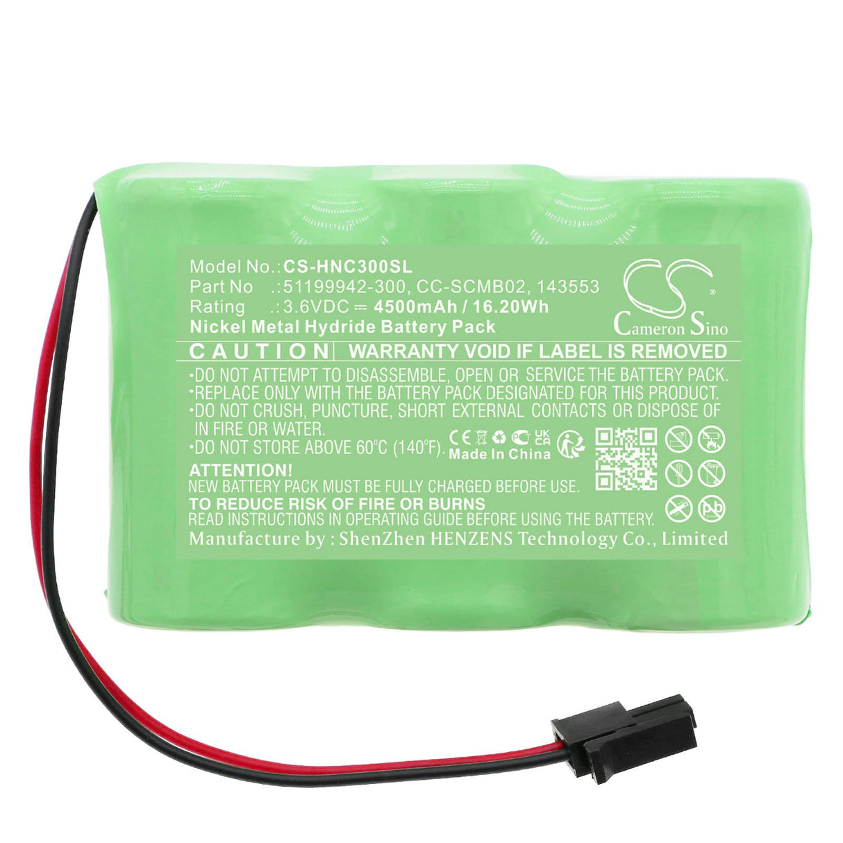 3.6v, Ni-mh, 4500mah, Alarm Battery Fits Honeywell, C300, 16.20wh Alarm System Cameron Sino Technology Limited