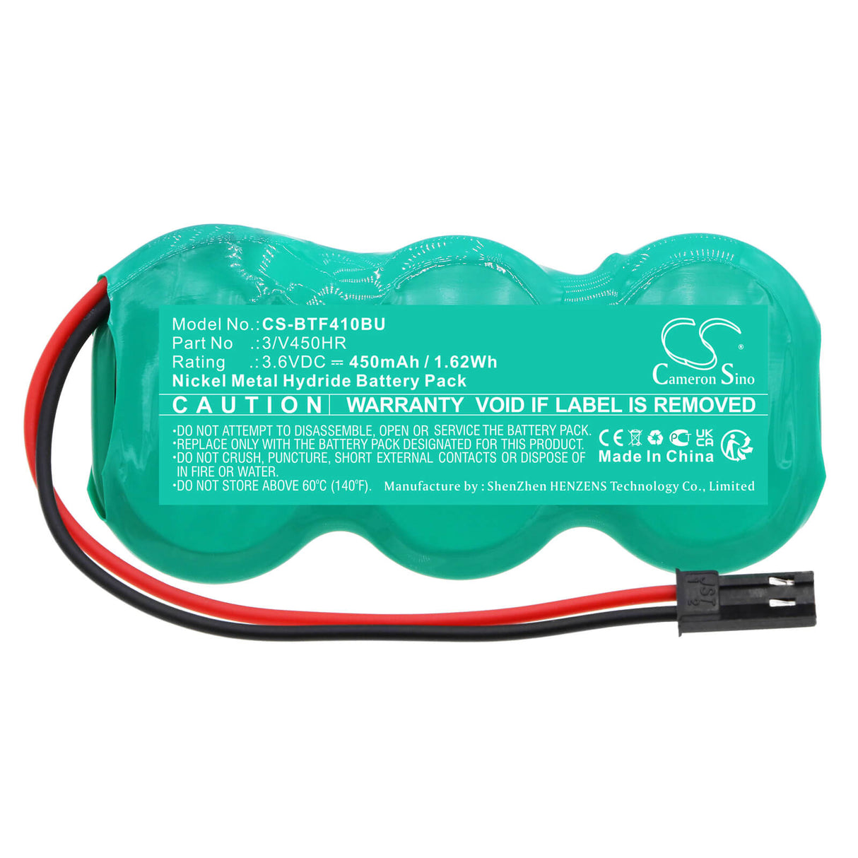 3,6V, Ni-MH, 450mAh, CMOS / Batterie de secours compatible Brother, 3/v450hr, Fax4100e Fax Machine, 1,62Wh CMOS / BackUp Cameron Sino Technology Limited