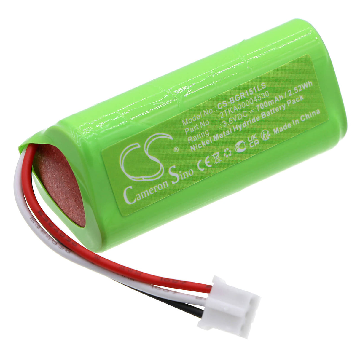 3,6V, Ni-MH, 700mAh, batterie d'éclairage de secours compatible avec Busch-jaeger, 2tka00004530, 1519 U, 1519/01, 2.52Wh Éclairage de secours Cameron Sino Technology Limited