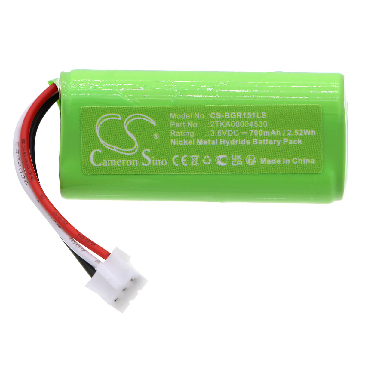 3,6V, Ni-MH, 700mAh, batterie d'éclairage de secours compatible avec Busch-jaeger, 2tka00004530, 1519 U, 1519/01, 2.52Wh Éclairage de secours Cameron Sino Technology Limited