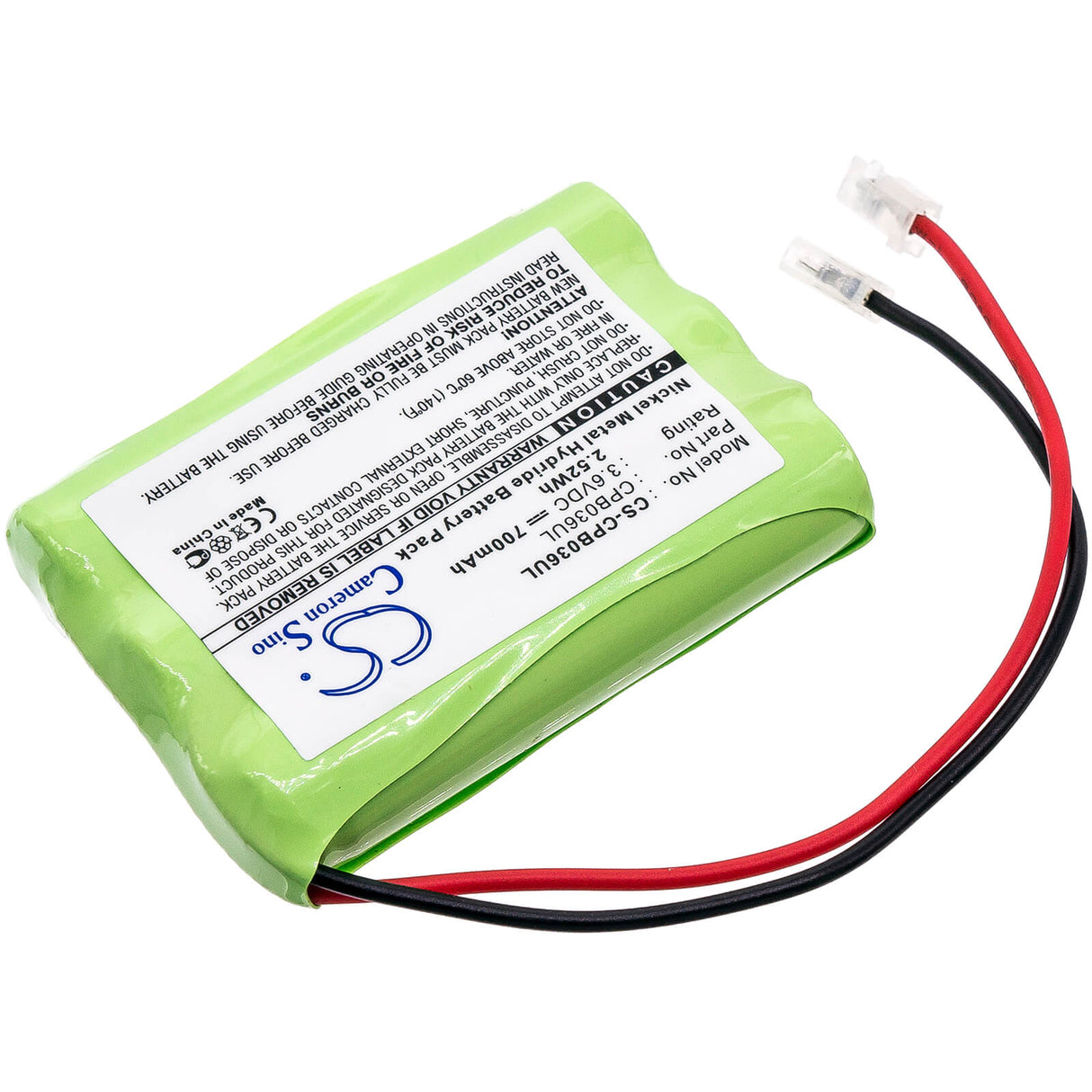 3.6V, Ni-MH, 700mAh, Cordless Phone battery fits Gp, Universal, 60aaam3bmu, 2.52Wh Cordless Phone Cameron Sino Technology Limited (Cordless Phone)