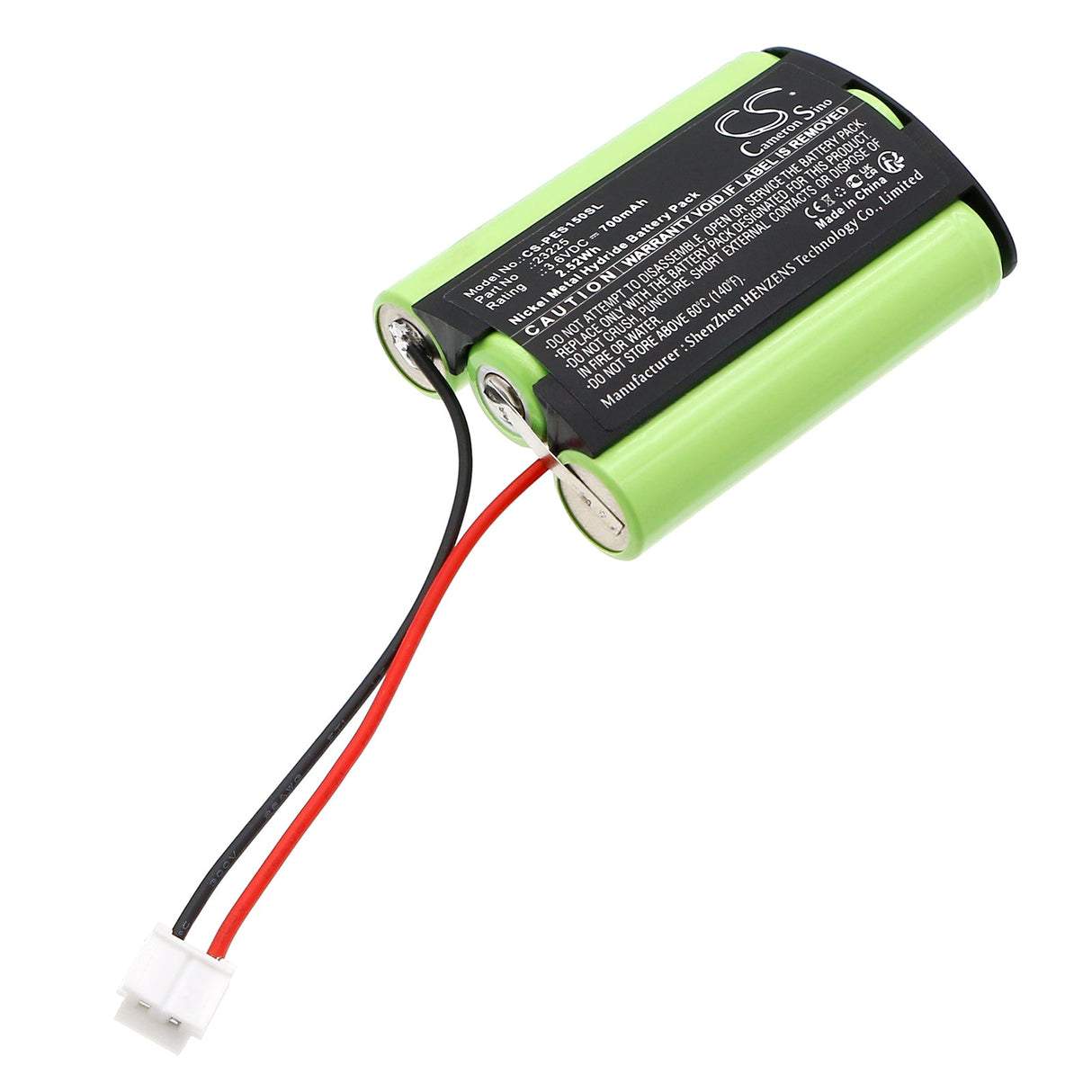 3.6V, Ni-MH, 700mAh, Batterie de cuisine compatible avec Peugeot, Elis 1500, 2.52Wh Cuisine Cameron Sino Technology Limited