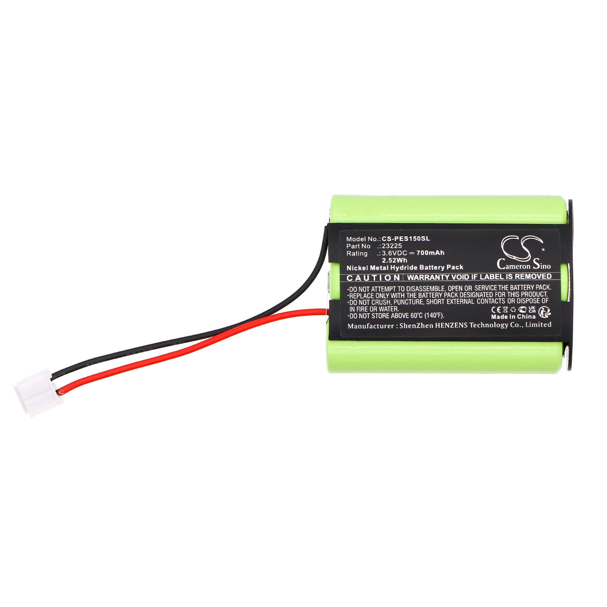 3.6V, Ni-MH, 700mAh, Batterie de cuisine compatible avec Peugeot, Elis 1500, 2.52Wh Cuisine Cameron Sino Technology Limited
