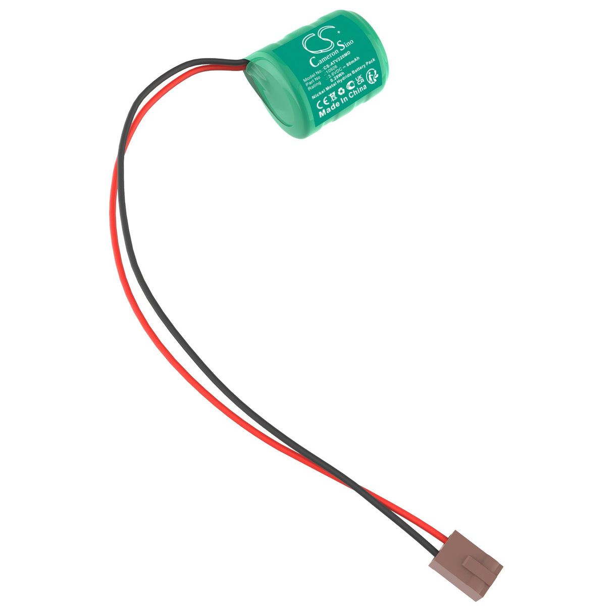 3,6V, Ni-MH, 80mAh, Batterie médicale compatible Atoms, V-2200, 0,29Wh Cameron Sino Technology Limited (Médical)
