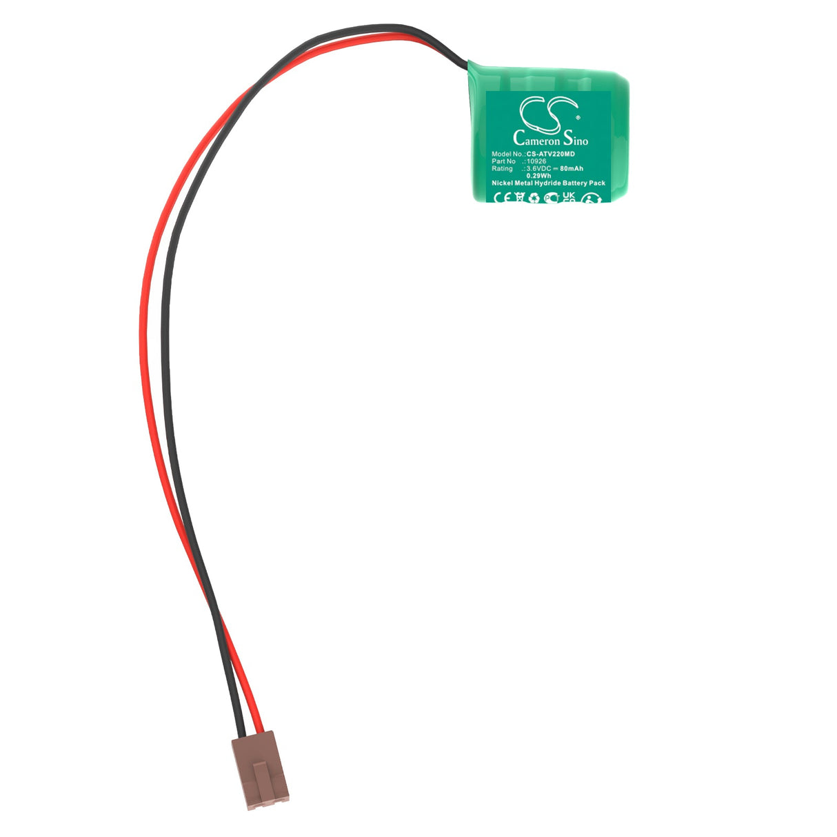 3,6V, Ni-MH, 80mAh, Batterie médicale compatible Atoms, V-2200, 0,29Wh Cameron Sino Technology Limited (Médical)