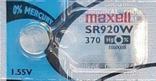 370 - Sr920w 1.55 Volt Silver Oxide Battery Replacement Coin Cell Batteries Maxell