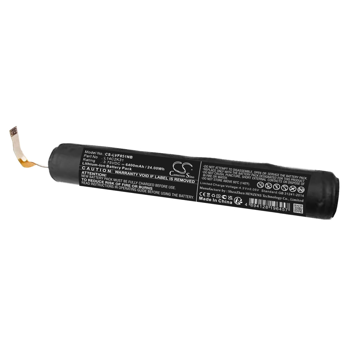 3.75v, Li-ion, 6400mah, Battery Fits Lenovo, Yoga Tablet 2 830f, Yoga Tablet 2 830lc, 24.00wh Notebook, Laptop Cameron Sino Technology Limited