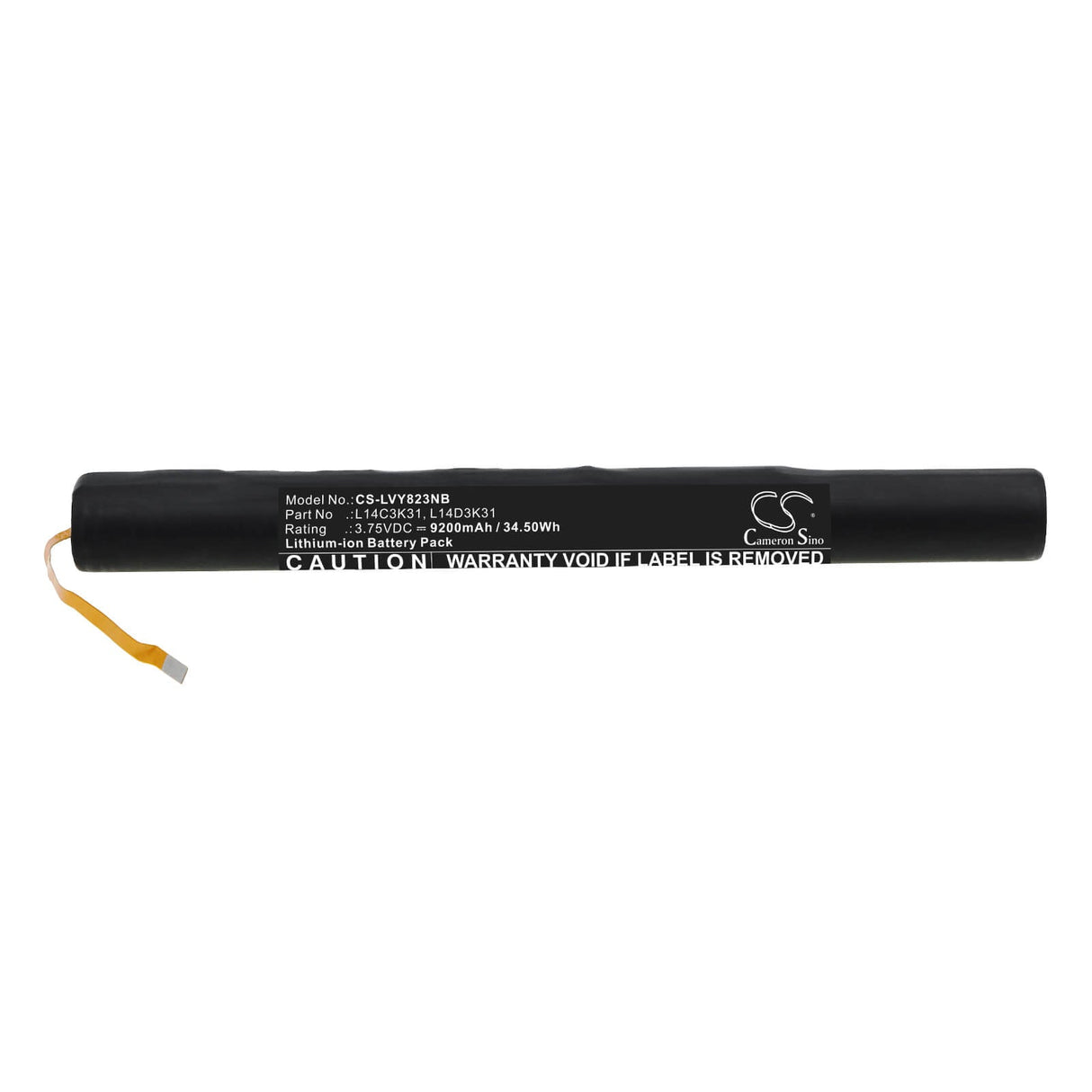 3.75v, Li-ion, 9200mah, Battery Fits Lenovo Yoga Tablet 2 1050f, Yoga Tablet 2 1051f, 34.50wh Notebook, Laptop Cameron Sino Technology Limited