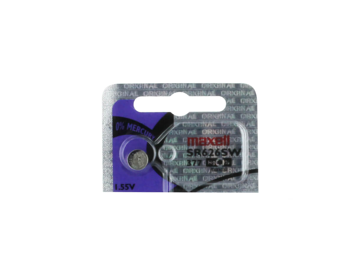 377 - Sr626sw 1.55 Volt Silver Oxide Battery Replacement Coin Cell Batteries Maxell