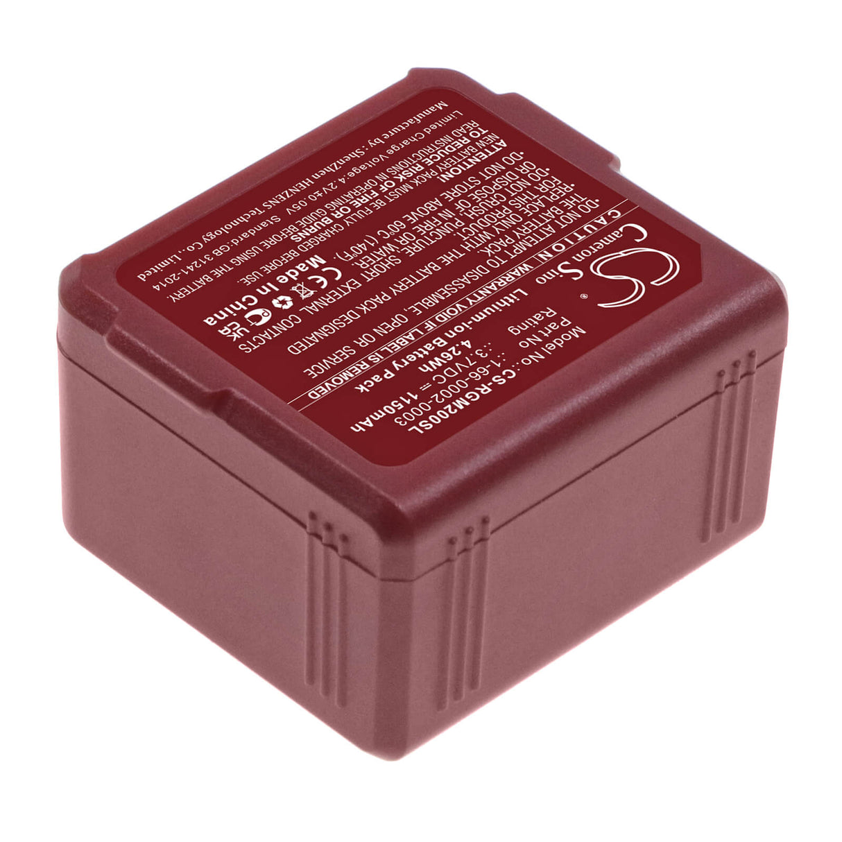 Batterie de scanner de codes-barres Li-ion 3,7v, 1150mah, adaptée à Rgis, Guia Rm2, 4,26wh Barcode Scanner Cameron Sino Technology Limited