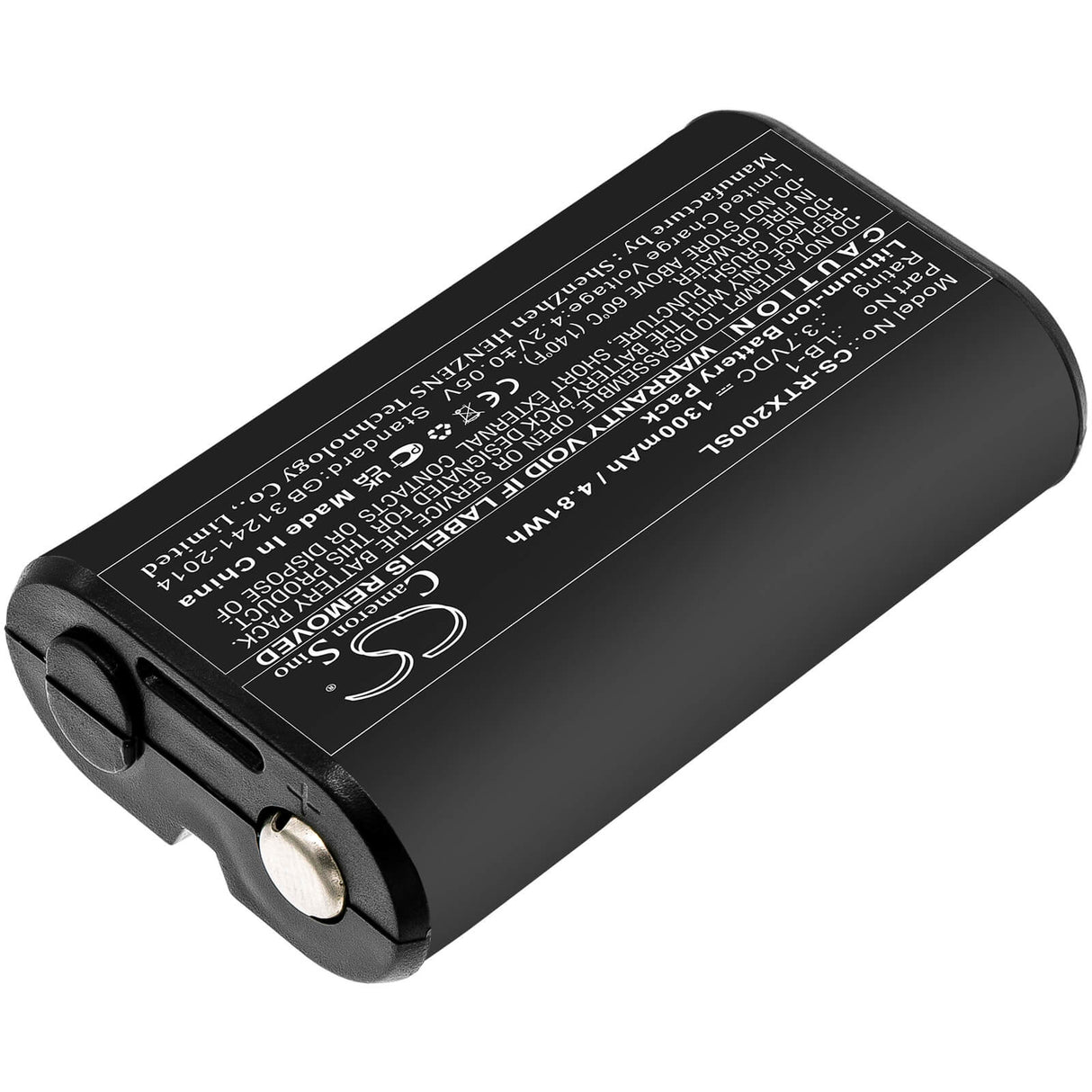 3.7V, Li-ion, 1300mAh, Batterie de microphone compatible avec Rode, Lb-1, Performer Tx-m2, Videomic Pro+, 4.81Wh Microphone Cameron Sino Technology Limited