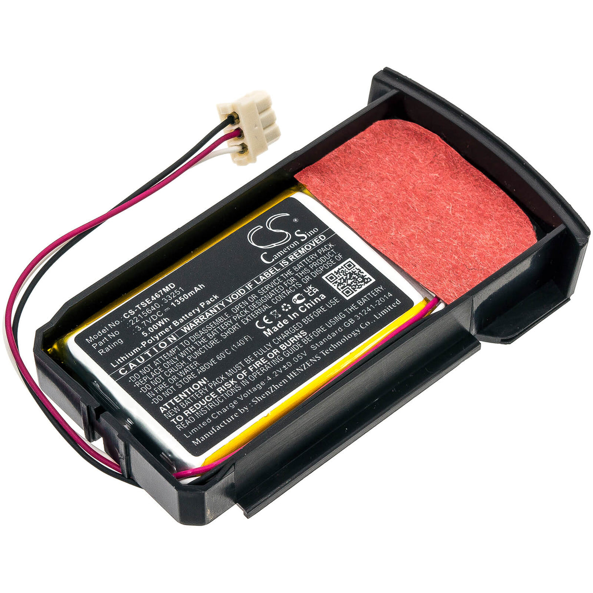 3.7V, Li-Polymer, 1350mAh, Medical battery fits Thermo Scientific, 2215640, 4672 Multichannel, E1 Clip Tip 4671 Single Channe, 5.00Wh Medical Cameron Sino Technology Limited (Medical)