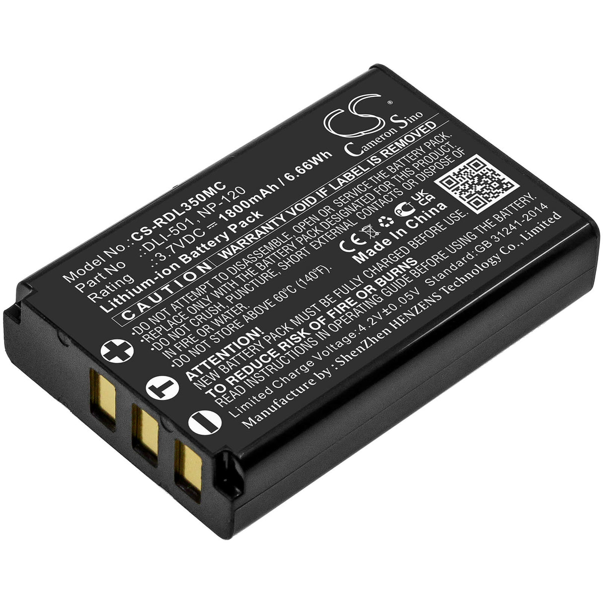 3.7v, 1800mah, Li-ion Battery Fit's Praktica, 18-z36c, 20-z35s, Luxmedia Z35, 6.66wh Power Tools Cameron Sino Technology Limited (Suspended)