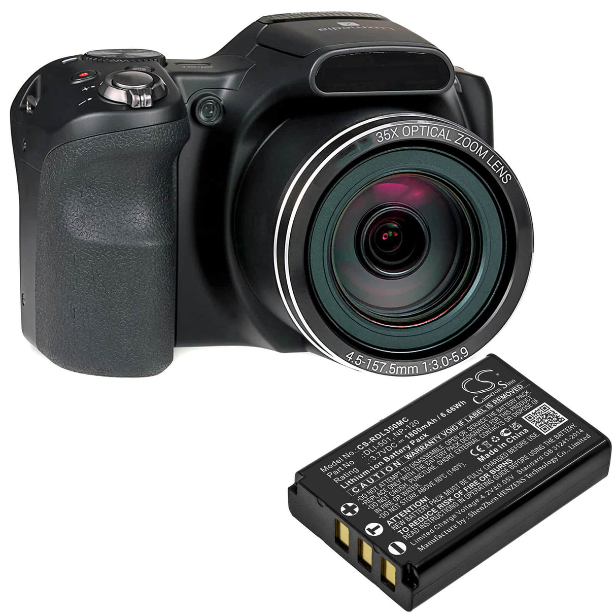 3.7v, 1800mah, Li-ion Battery Fit's Praktica, 18-z36c, 20-z35s, Luxmedia Z35, 6.66wh Power Tools Cameron Sino Technology Limited (Suspended)