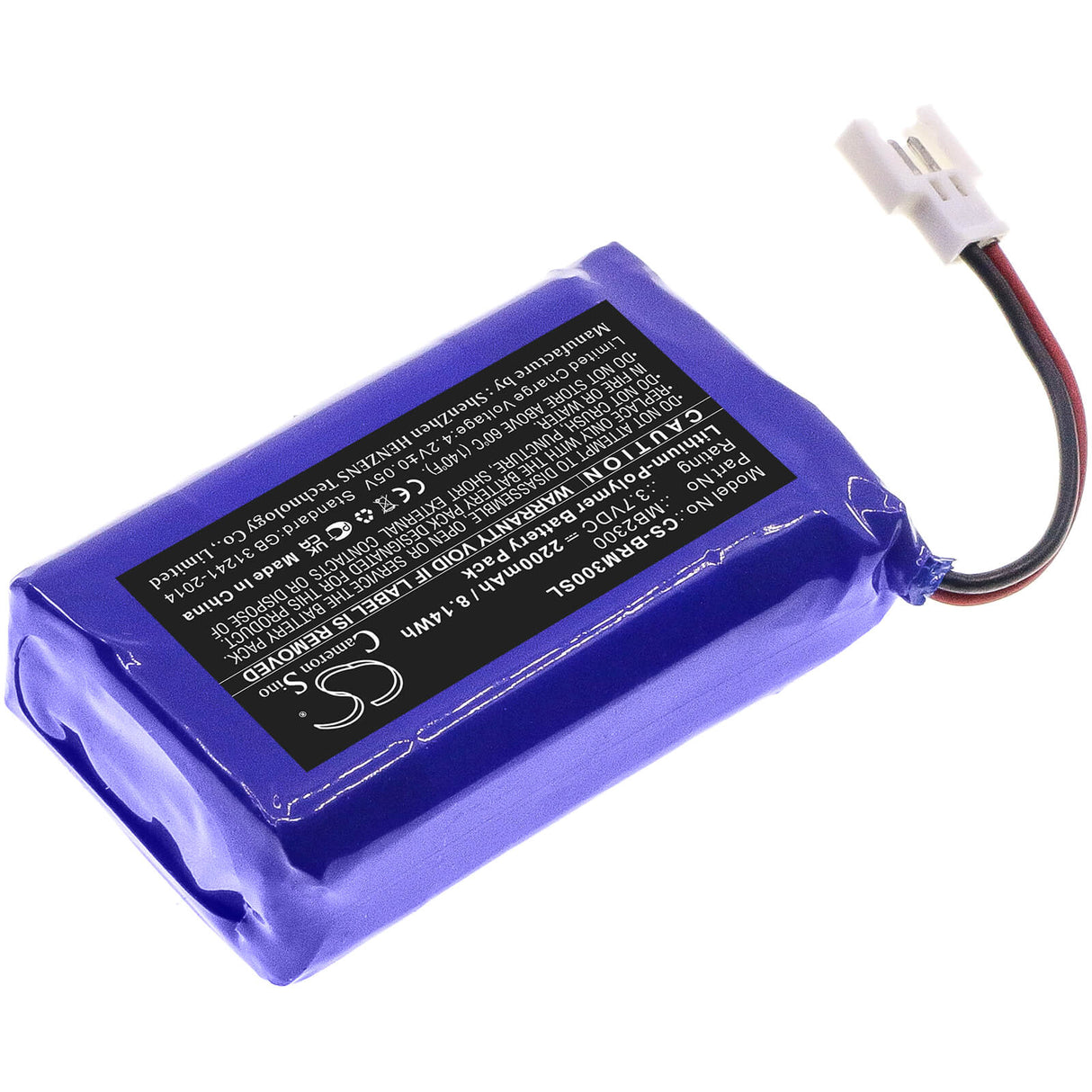 3.7V, Li-Polymer, 2200mAh, batterie de soins personnels s'adapte à Breo, Mb2300, Idream 3 Ineck, 8.14Wh Soins personnels Cameron Sino Technology Limited