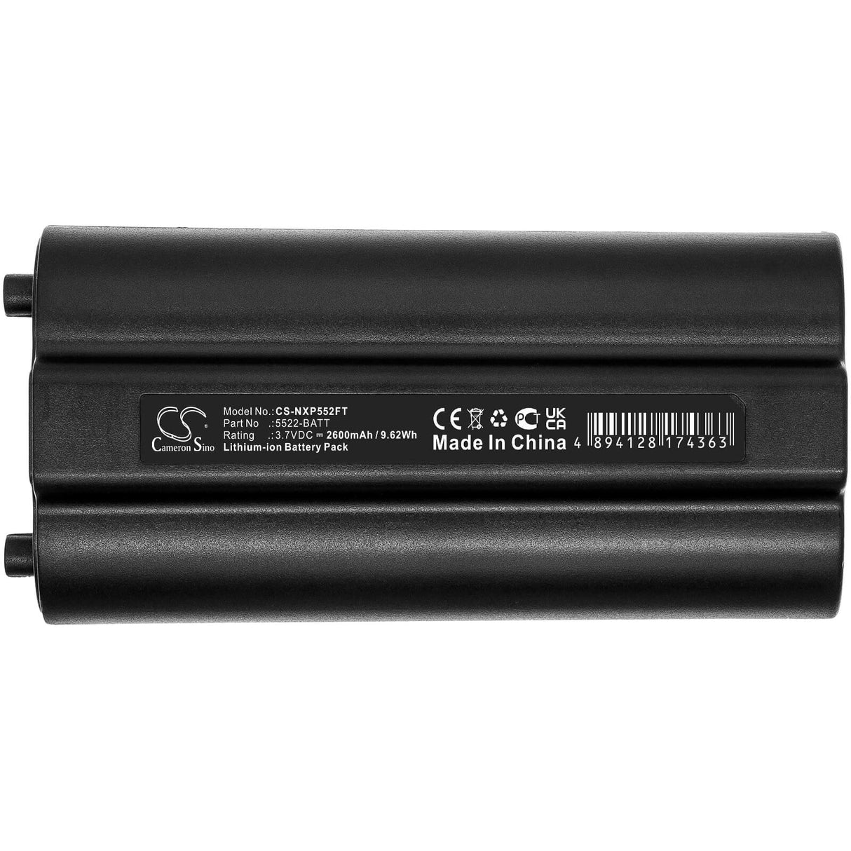 3.7V, Li-ion, 2600mAh, Flashlight battery fits Nightstick, 5522-batt, Xpr-5522gmx, 9.62Wh Flashlight Cameron Sino Technology Limited