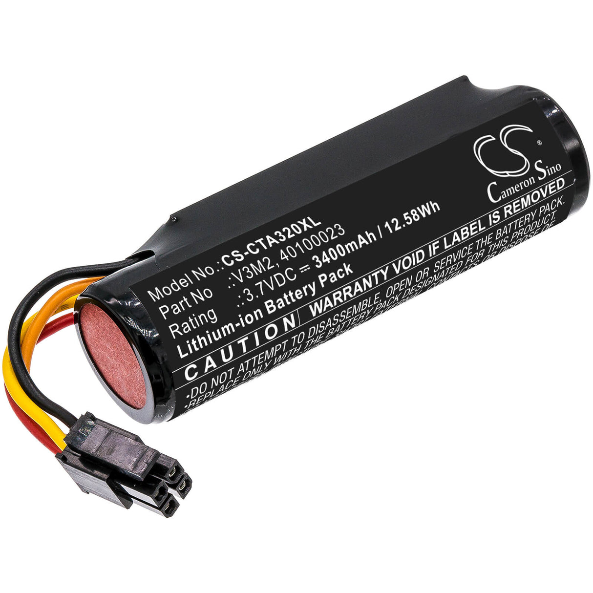 3.7V, Li-ion, 3400mAh, Payment Terminal battery fits Dejavoo, Castles, 40100023, Vega 3000, Vega 3000p, 12.58Wh Payment Terminal Cameron Sino Technology Limited
