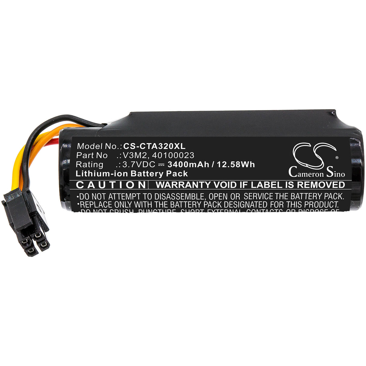 3.7V, Li-ion, 3400mAh, Payment Terminal battery fits Dejavoo, Castles, 40100023, Vega 3000, Vega 3000p, 12.58Wh Payment Terminal Cameron Sino Technology Limited