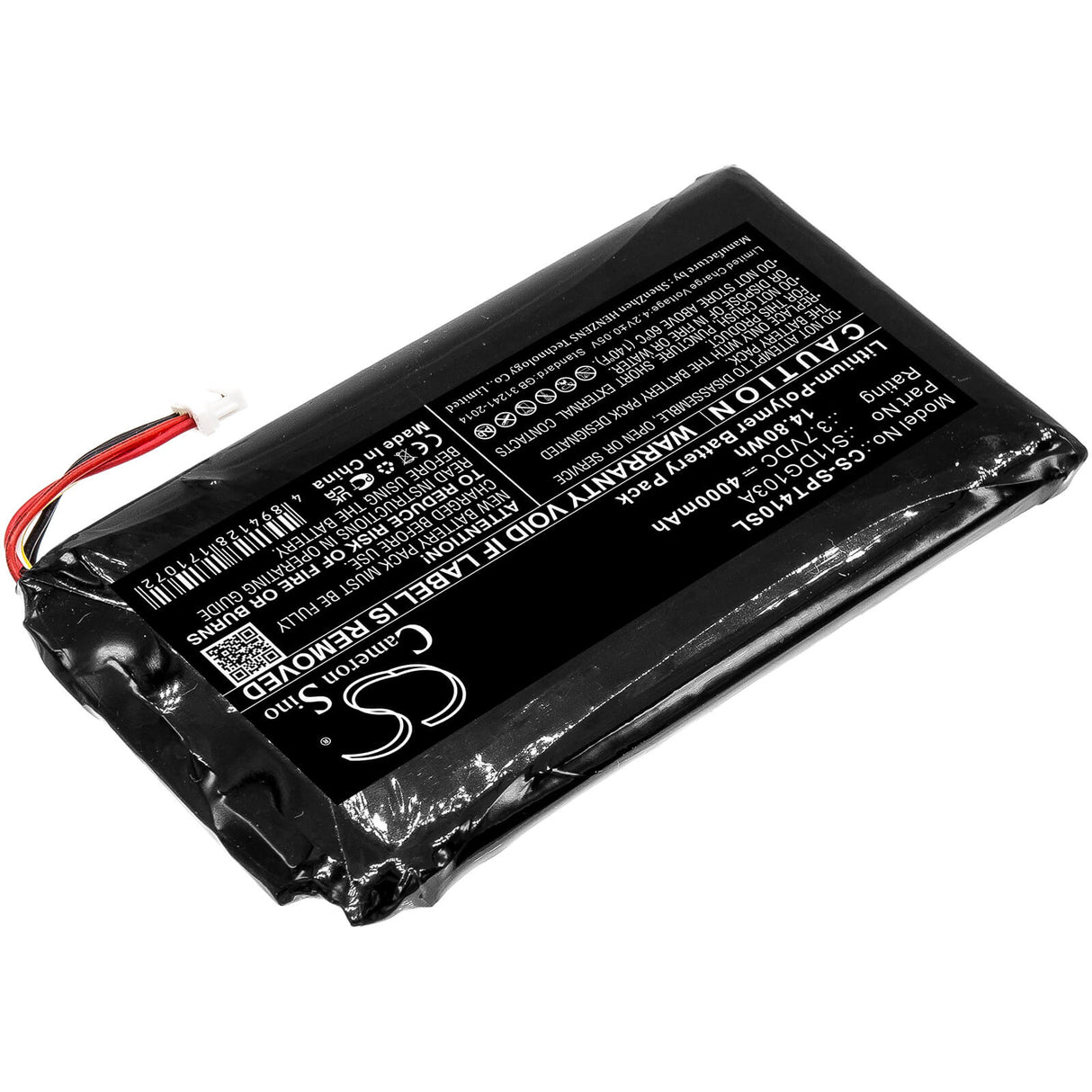 3.7V, Li-Polymer, 4000mAh, Equipment battery fits Geospatial, Spectra Precision, Trimble, S11dg103a, T41-R01-001, 14.8Wh Equipment, Survey, Test Cameron Sino Technology Limited