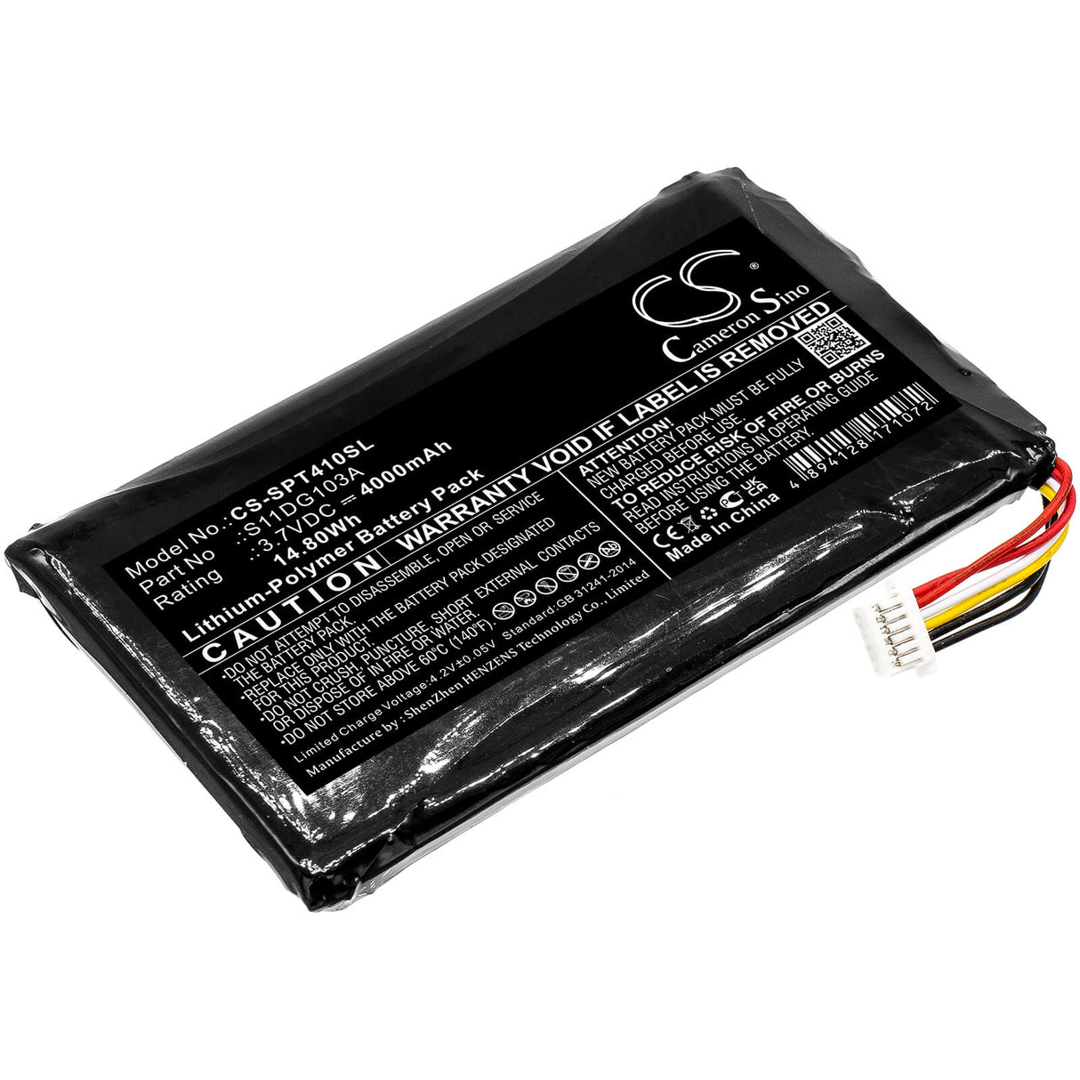 3.7V, Li-Polymer, 4000mAh, Equipment battery fits Geospatial, Spectra Precision, Trimble, S11dg103a, T41-R01-001, 14.8Wh Equipment, Survey, Test Cameron Sino Technology Limited