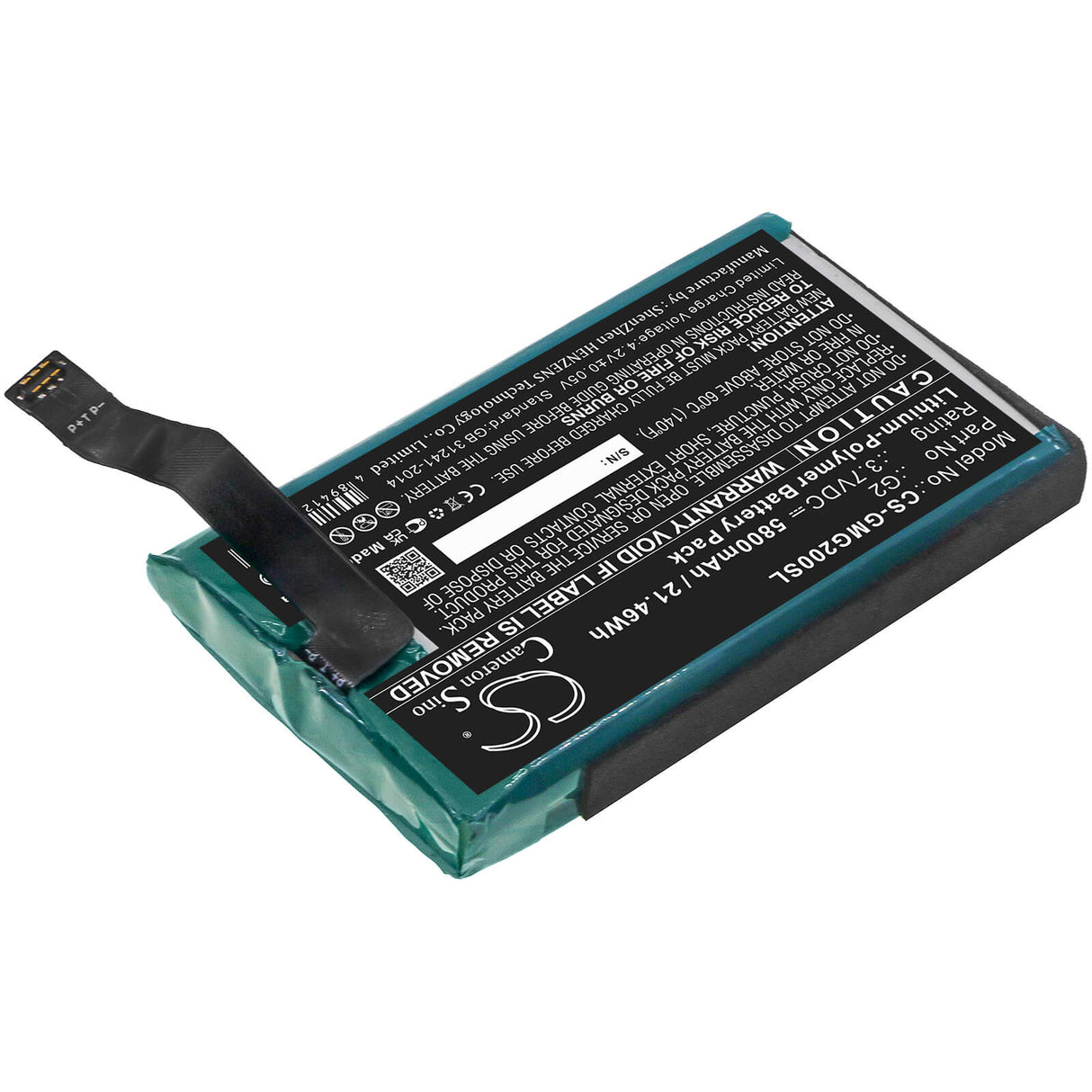 3,7V, Li-Polymer, 5800mAh, batterie Hotspot s'adapte à Glocalme, G2, 21,46Wh Hotspot Cameron Sino Technology Limited