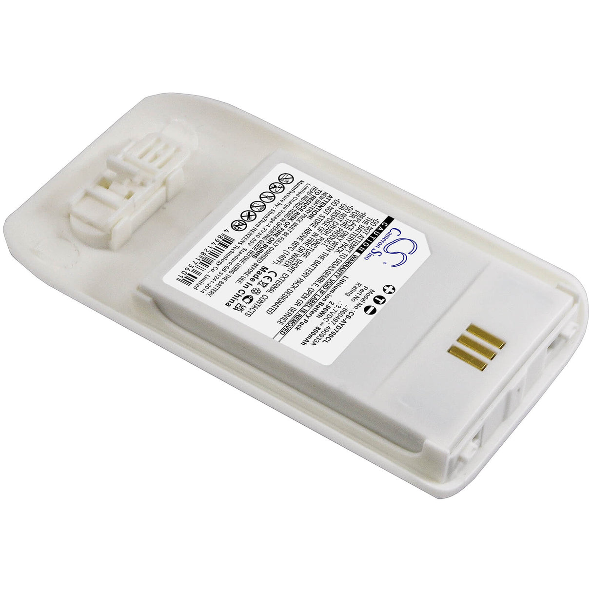 3.7V, Li-ion, 800mAh, Cordless Phone battery fits Mitel, Innovaphone, Ascom, (White), 490933a, D63, D63 Messenger Lite, 2.96Wh Cordless Phone Cameron Sino Technology Limited (Cordless Phone)