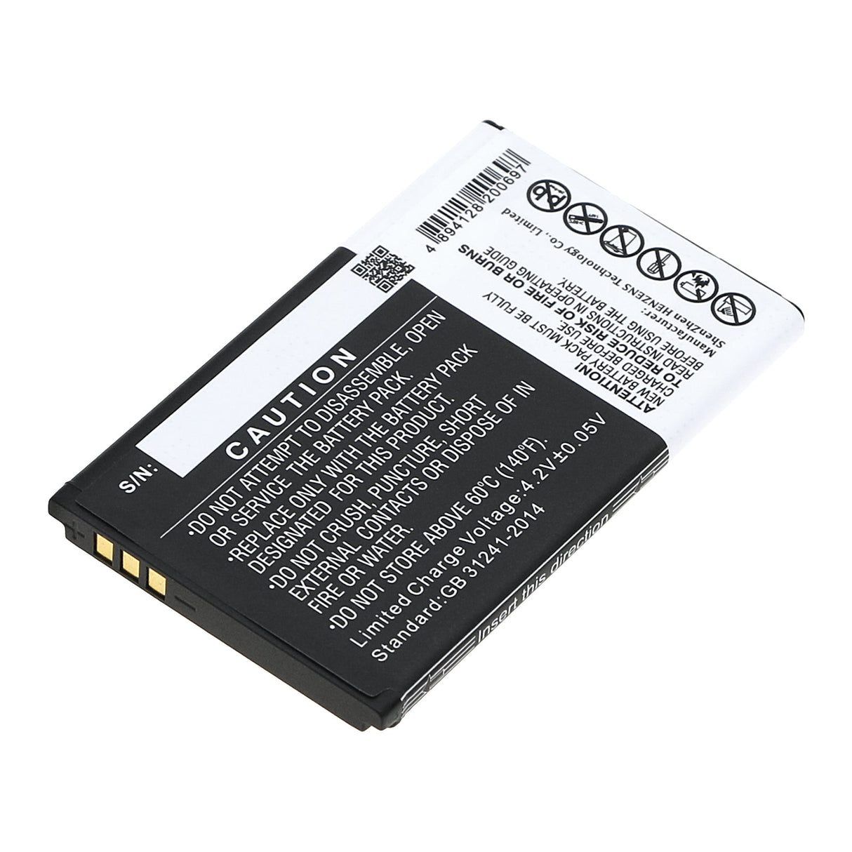 3,7V, Li-ion, 1000mAh, batterie pour smartphone compatible avec Doro, Rcbntc05, Primo 368, 3,7Wh Mobile, Smartphone Cameron Sino Technology Limited (Smartphone)