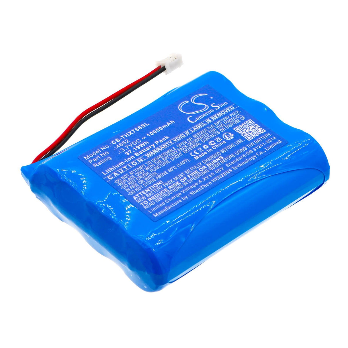 3,7v, Li-ion, 10050mah, Batterie de caméra de sécurité compatible avec Technaxx, 4648, Sender Tx-75, 37,19wh Caméra de sécurité domestique Cameron Sino Technology Limited
