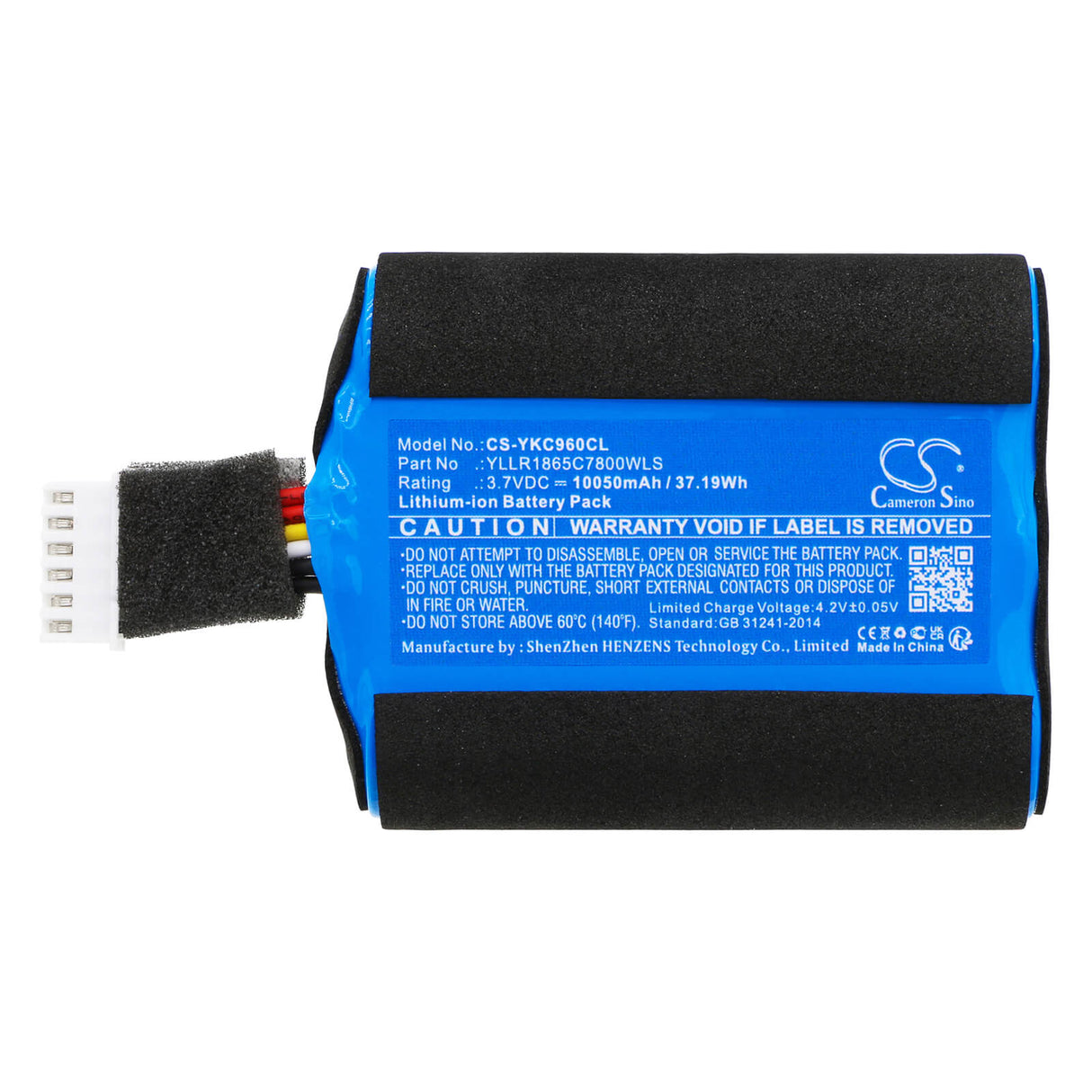 3,7V, Li-ion, 10050mAh, batterie de communication et de conférence compatible avec Yealink, Yllr1865c7800wls, Cp925, Cp935w, 37,185Wh Communication & Conférence Cameron Sino Technology Limited