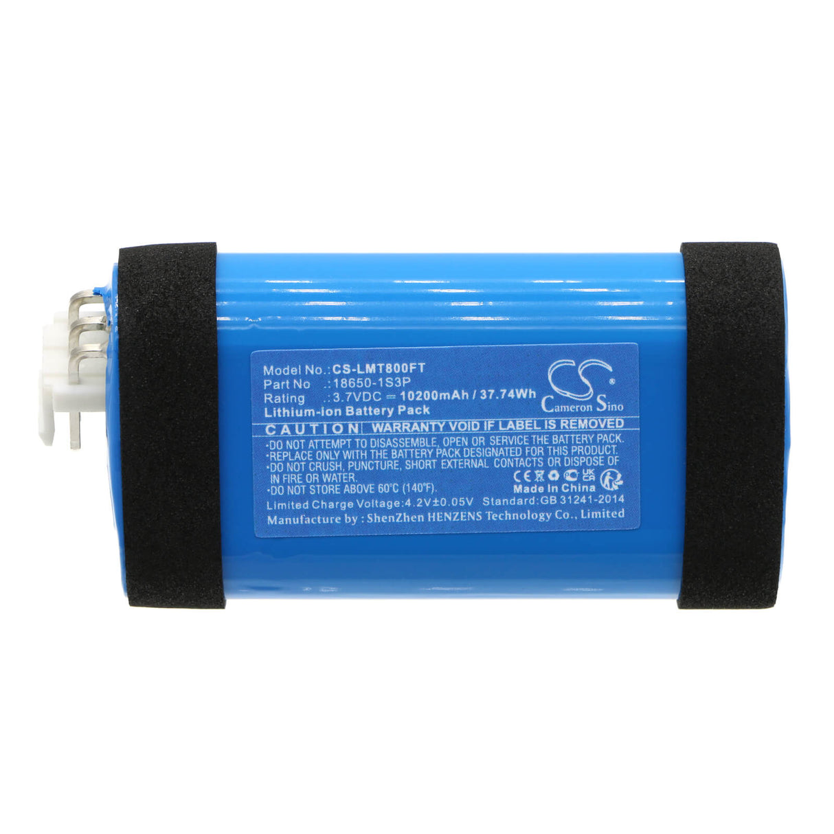 3.7V, Li-ion, 10200mAh, Flashlight battery fits Ledlenser, 18650-1s3p, Mt18, 37.74Wh Flashlight Cameron Sino Technology Limited