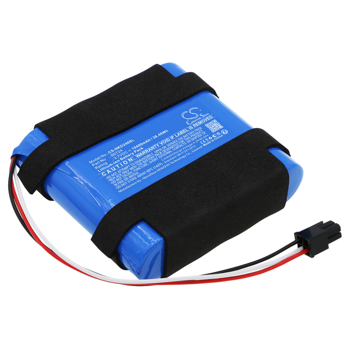 3,7v, Li-ion, 10400mah, Batterie de caméra de sécurité domestique compatible avec Hikvision, Ds-2xs2t46xm, 38,48wh Caméra de sécurité domestique Cameron Sino Technology Limited