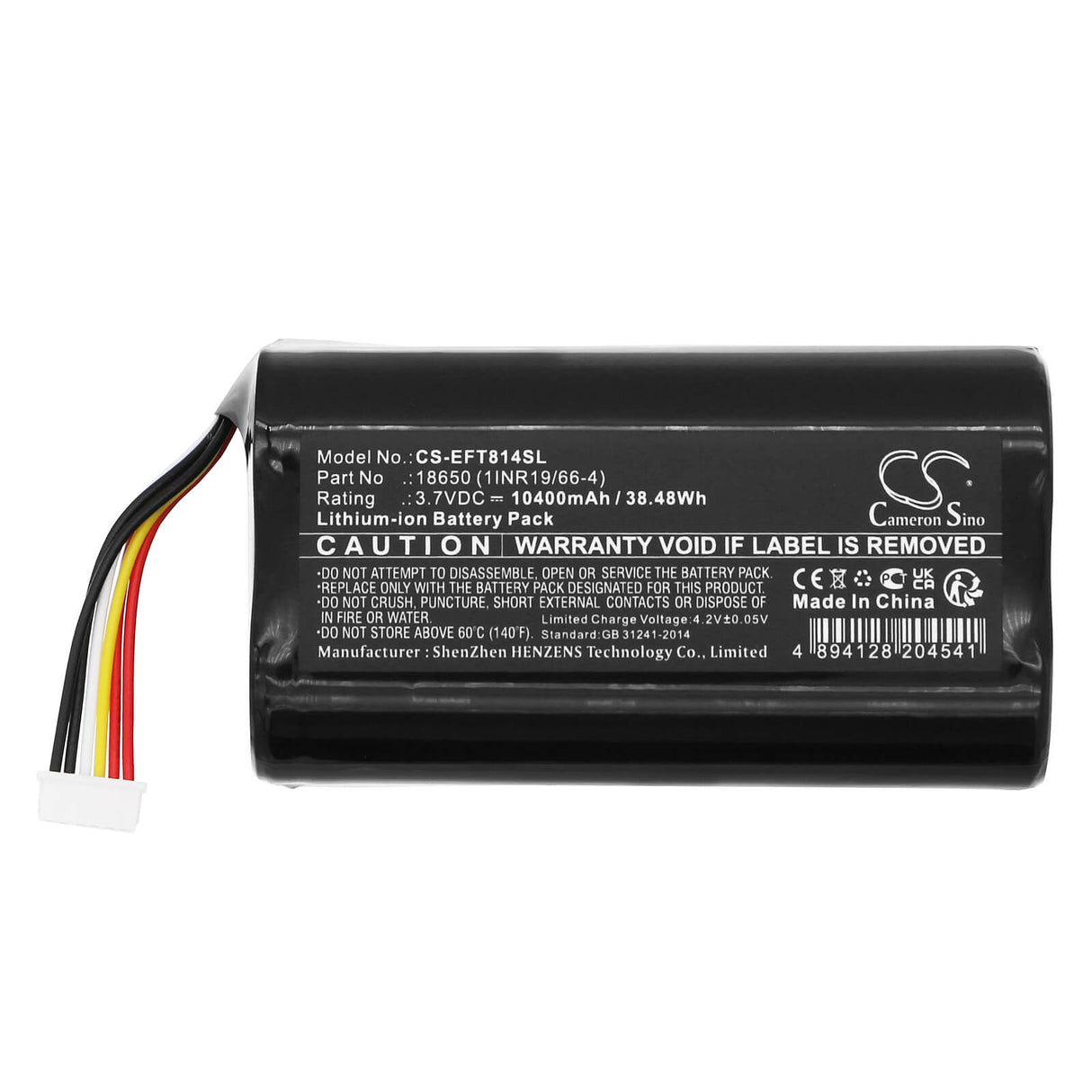 3.7v, Li-ion, 10400mah, Security Camera battery Fits Eufy Cam 2 Pro, T8140r, 38.48wh Home Security Camera Cameron Sino Technology Limited