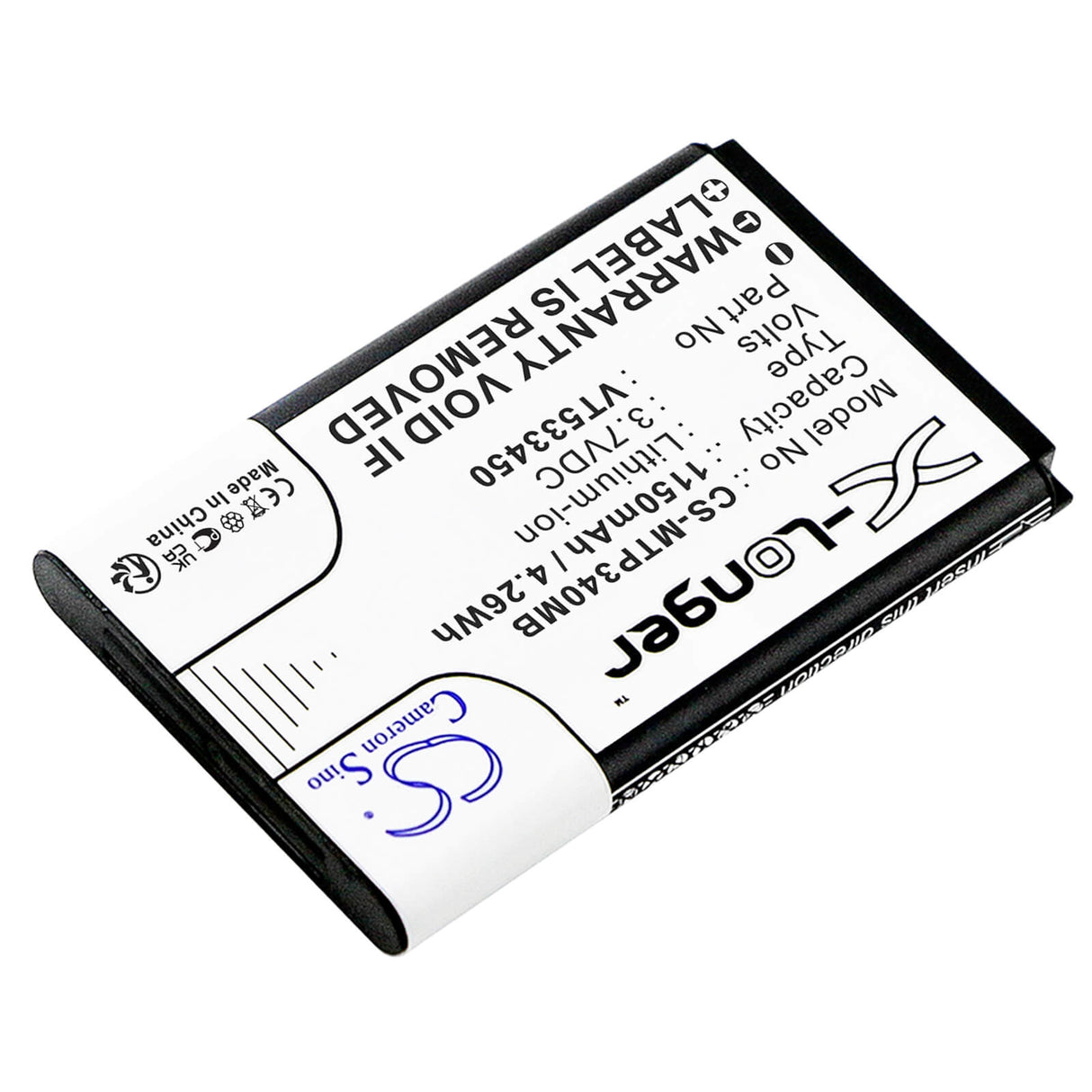 3.7v, Li-ion, 1150mah, Batterie Babyphone Compatible Motorola, Ease 34, Ease 35, 4.26wh BabyPhone Cameron Sino Technology Limited