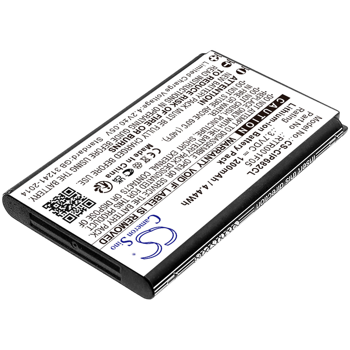 3,7V, Li-ion, 1200mAh, batterie de téléphone sans fil compatible avec Cisco, Rtr001f05, Cp6825-3pc-k9, Ip Dect 6800, 4,44Wh Téléphone sans fil Cameron Sino Technology Limited (Téléphone sans fil)