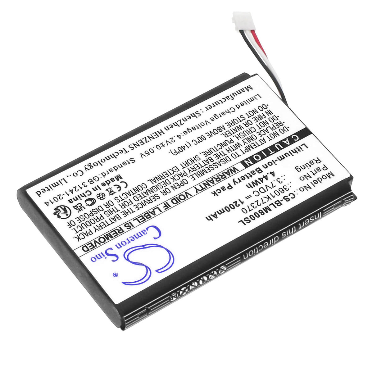 3.7V, Li-ion, 1200mAh distance measuring tool battery fits Bosch, GLM 100, GLM80, 4.44Wh Equipment, Survey, Test Cameron Sino Technology Limited