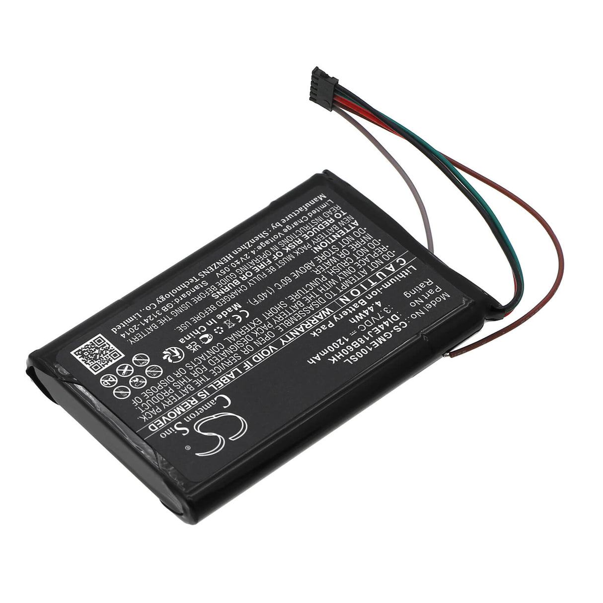 3,7V, Li-ion, 1200mAh, batterie GPS compatible Garmin: Edge 1000, remplace 361-00035-06, 4,44Wh GPS, Navigator Cameron Sino Technology Limited