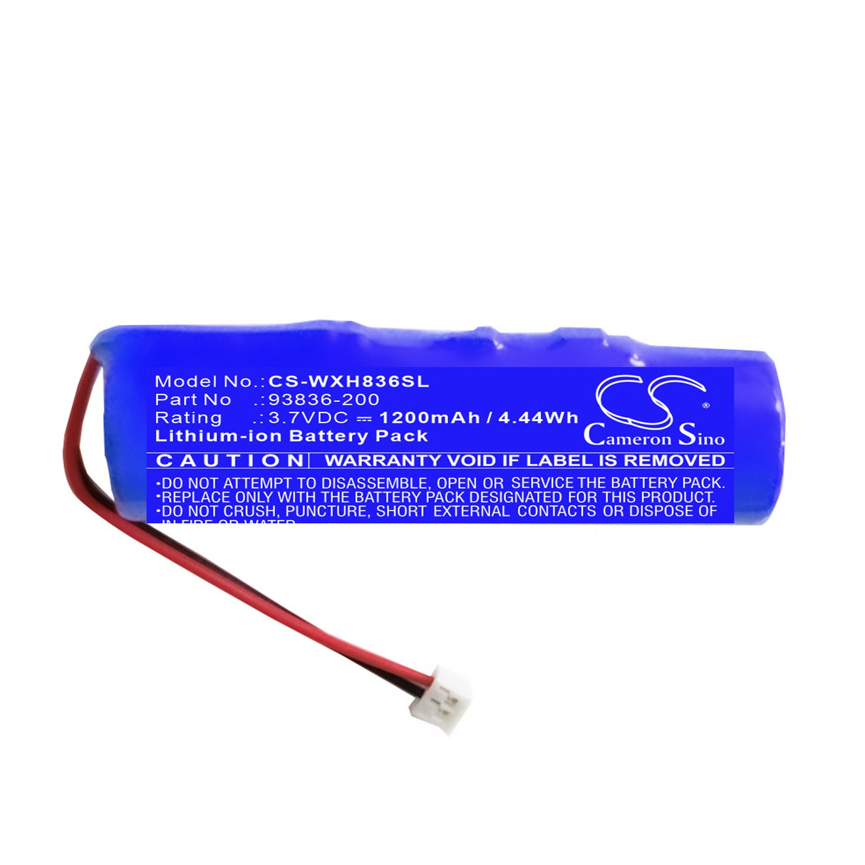 3.7V, Li-ion, 1200mAh, Shaver battery fits Wahl, 93836-200, 4.44Wh Shaver Cameron Sino Technology Limited