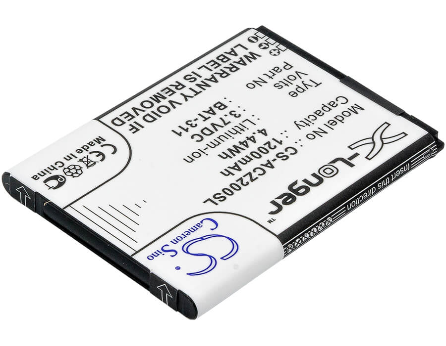 3,7V, Li-ion, 1200mAh, Batterie pour smartphone compatible avec Acer, Bat-311, Liquid M220, Liquid M220 Dual Sim, 4,44Wh Mobile, Smartphone Cameron Sino Technology Limited (Smartphone)