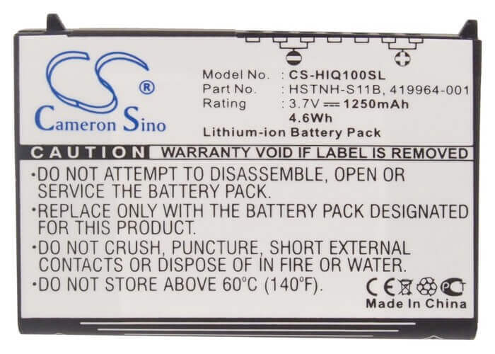 3.7v, Li-ion, 1250mah, Battery Fit's Hp, Ipaq 100, Ipaq 110, Ipaq 111, Batteries for Electronics Cameron Sino Technology Limited (Suspended)