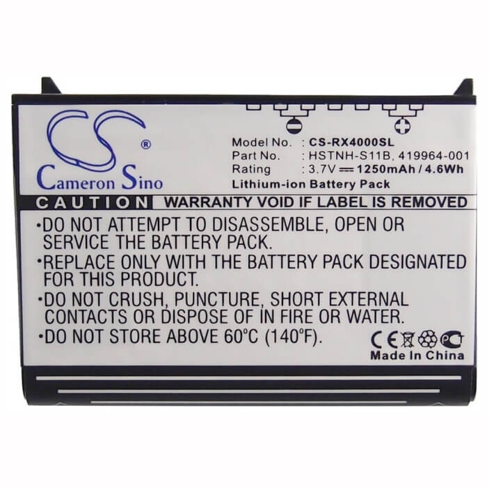 3.7v, Li-ion, 1250mah, Battery Fit's Hp, Ipaq Rx4000, Ipaq Rx4200, Ipaq Rx4240, 4.63wh Batteries for Electronics Cameron Sino Technology Limited (Suspended)